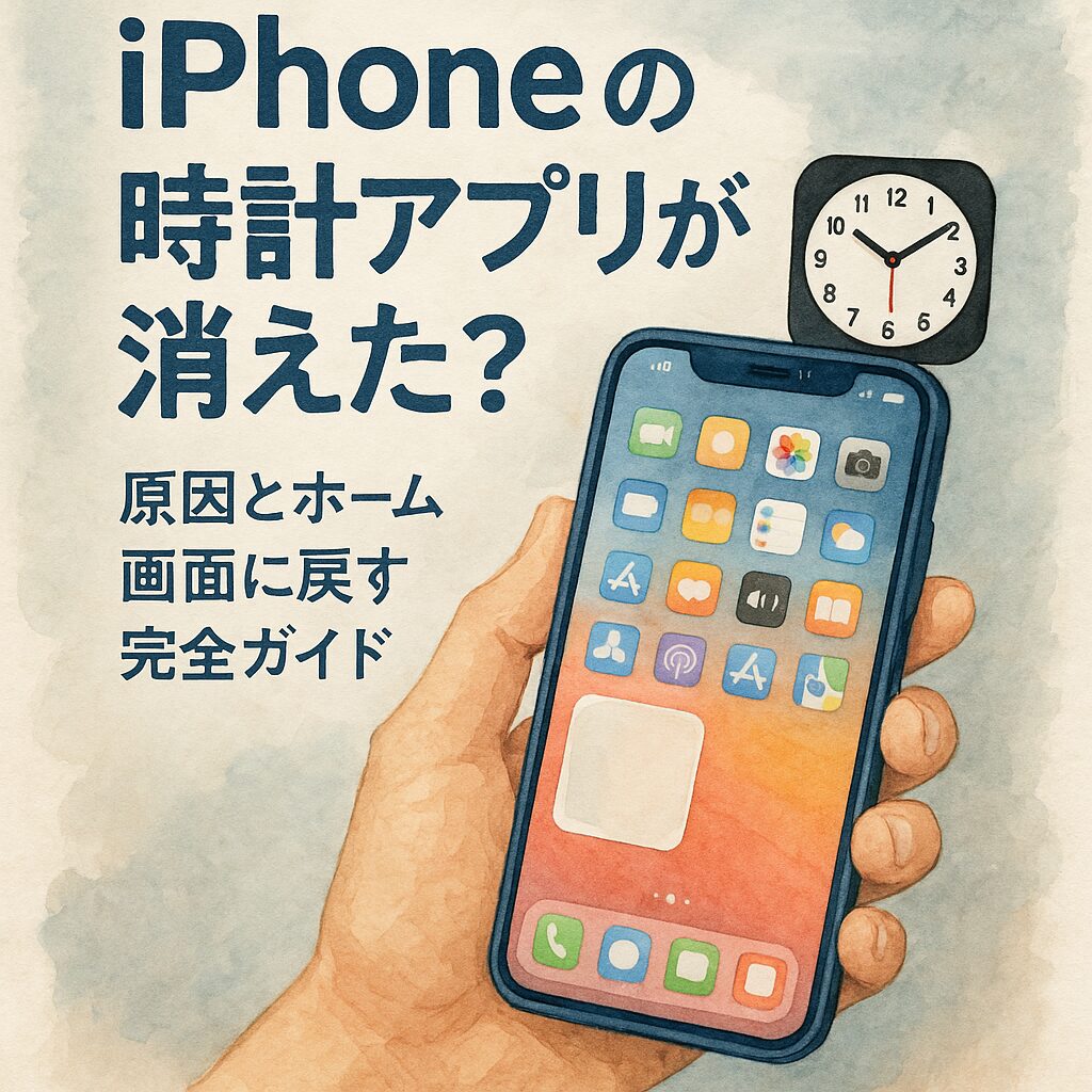 iPhoneの時計アプリが消えた？原因とホーム画面に戻す完全ガイド【再インストール・ウィジェット対応】