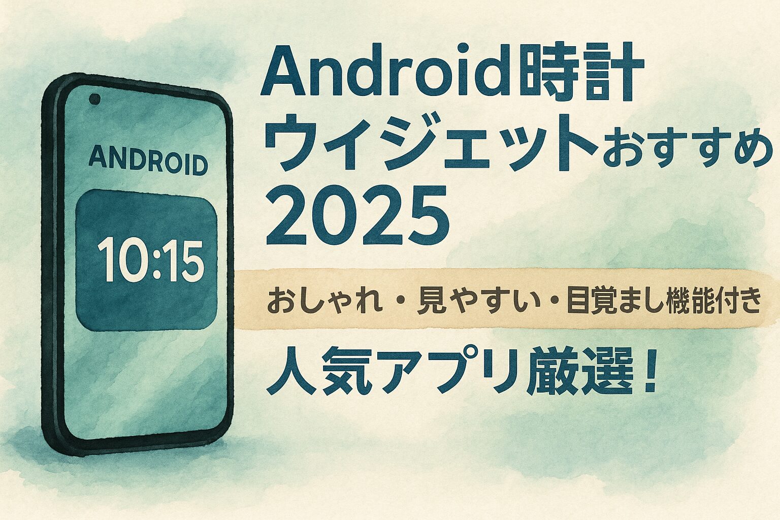 Android 時計ウィジェット おすすめ 2025
