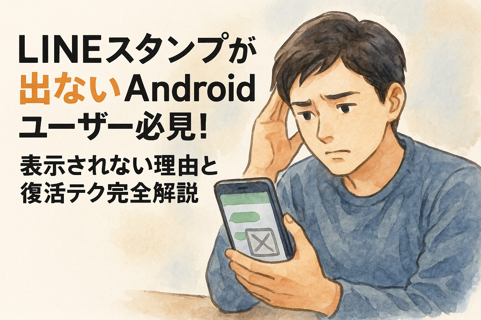 LINE スタンプ 表示されない Android