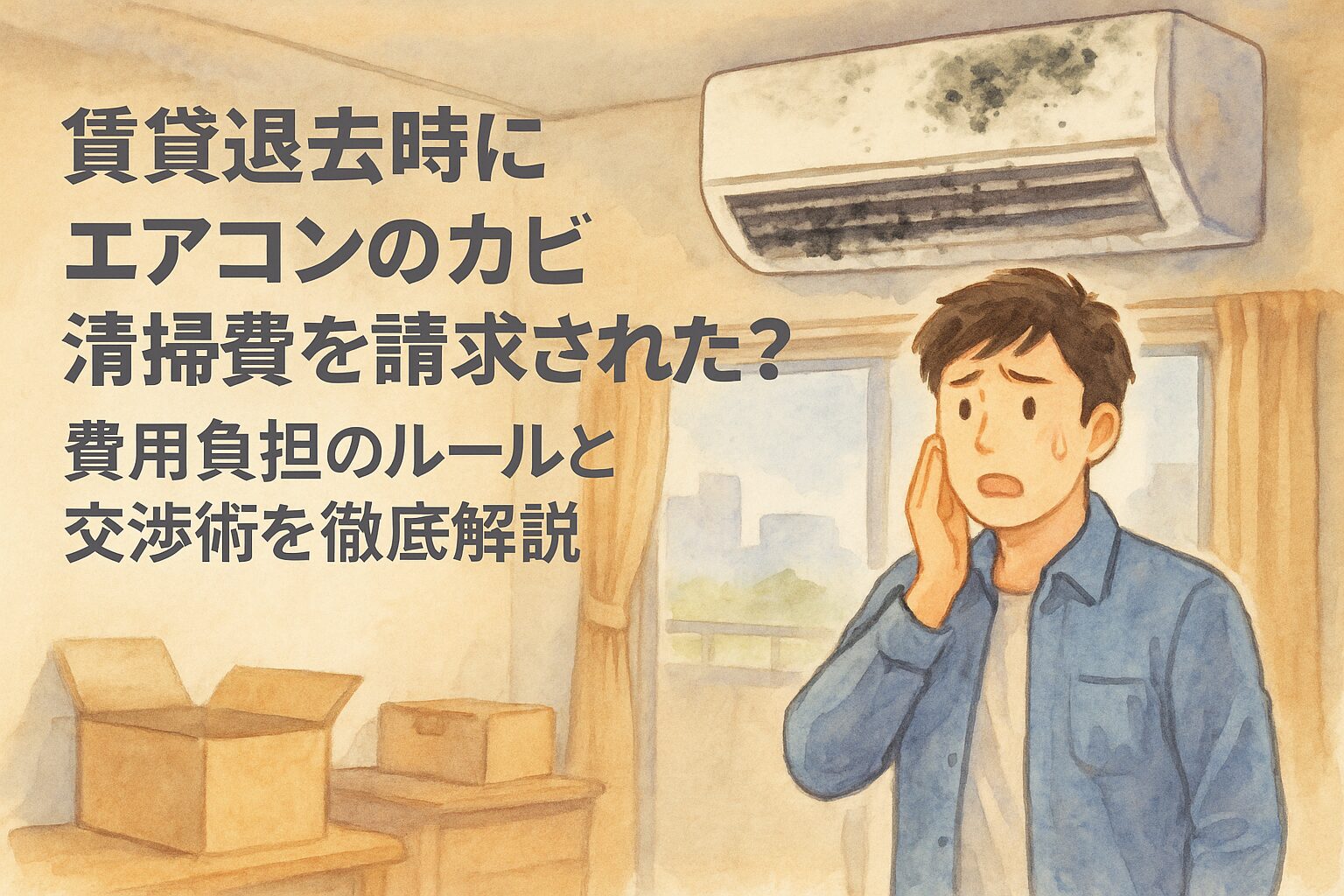 賃貸退去時にエアコンのカビ清掃費を請求された？費用負担のルールと交渉術を徹底解説