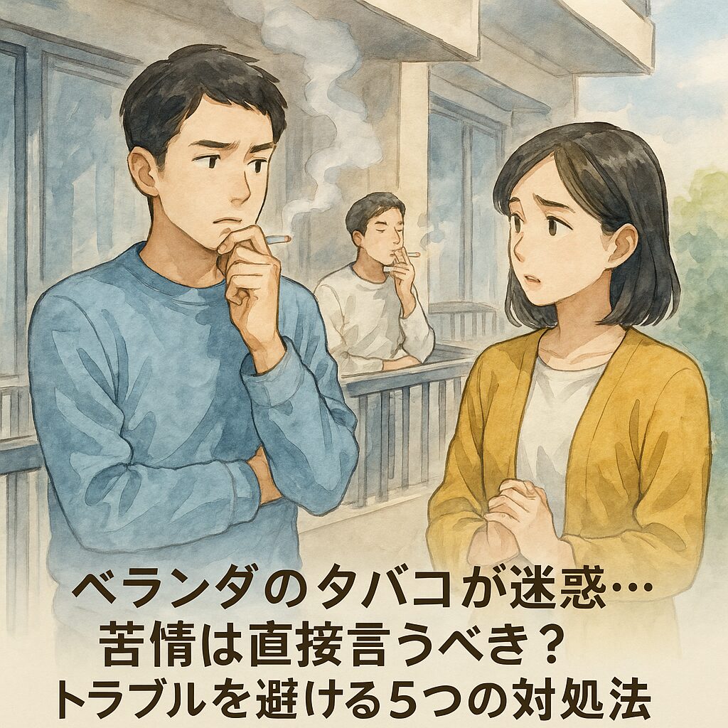 ベランダのタバコが迷惑…苦情は直接言うべき？トラブルを避ける5つの対処法