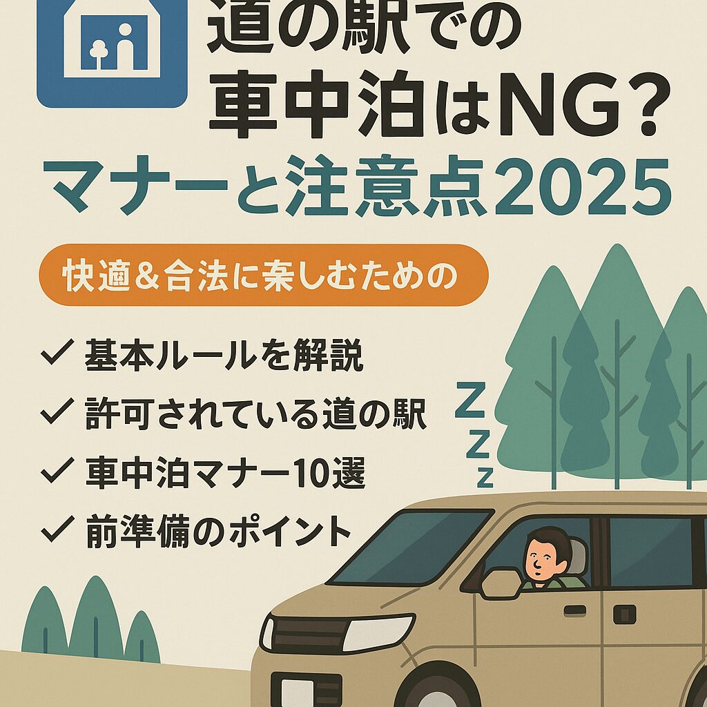 道の駅での車中泊はNG？最新マナーと注意点2025｜快適＆合法に楽しむための完全ガイド